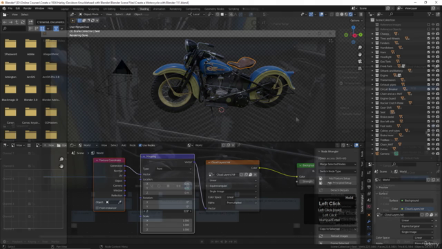 Blender 3 Motorcycle Creation – Screenshot 4