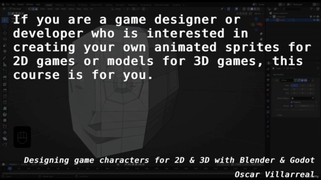Designing game characters for 2D & 3D with Blender & Godot – Screenshot 1