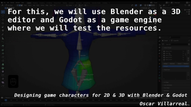 Designing game characters for 2D & 3D with Blender & Godot – Screenshot 2