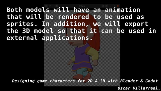 Designing game characters for 2D & 3D with Blender & Godot – Screenshot 3