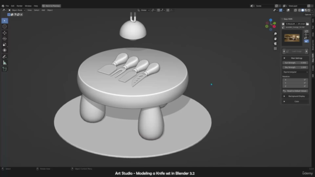 Complete Blender Course for Beginners - Creating a Knife Set – Screenshot 1