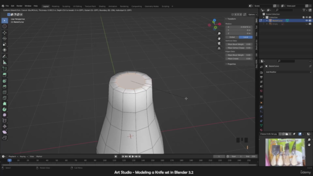 Complete Blender Course for Beginners - Creating a Knife Set – Screenshot 2
