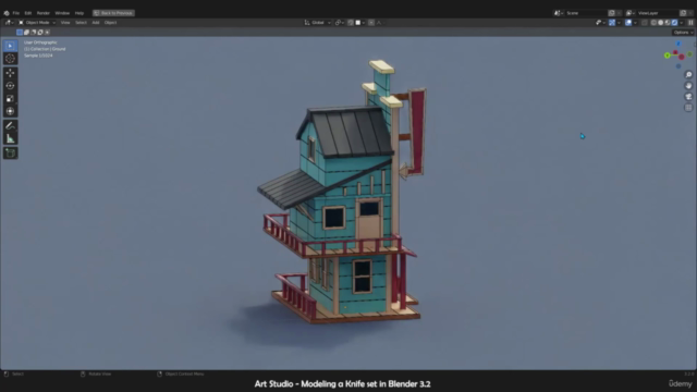 Complete Blender Course for Beginners - Modeling a Hotel - Screenshot_01