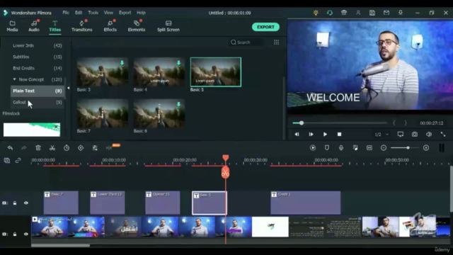 كورس تعلم المونتاج ببرنامج فيلمورا اكس Filmora X – Screenshot 1