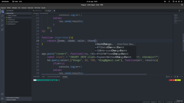 Desenvolvimento de um CRUD completo com NODE JS e MYSQL – Screenshot 3