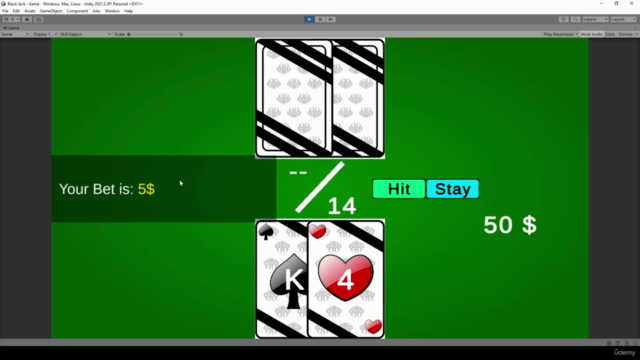 Unity Game Tutorial: Black Jack - Card Game – Screenshot 3