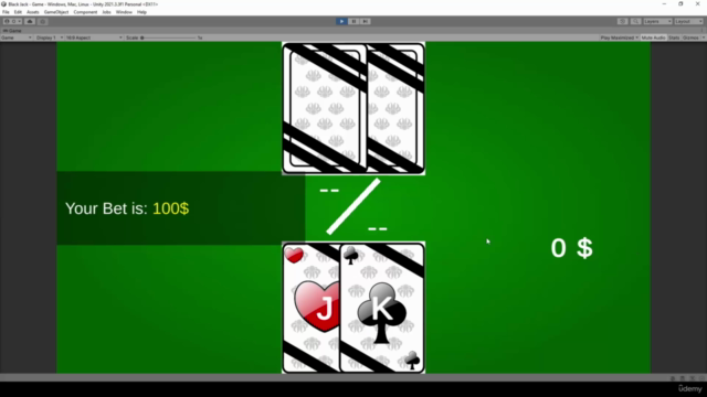 Unity Game Tutorial: Black Jack - Card Game – Screenshot 4