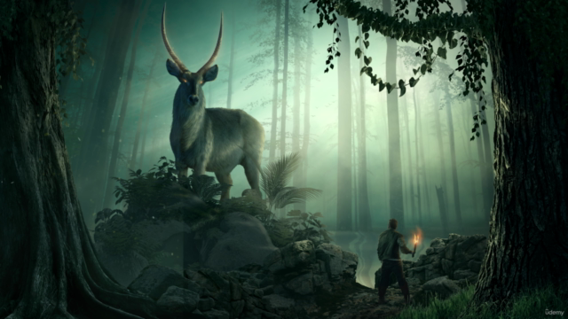 Photoshop advanced manipulation course - The great deer – Screenshot 4