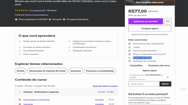 Intensivo em Direito Tributário - Do básico ao avançado – Screenshot 4