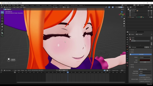 Creando un personaje de anime en Blender – Screenshot 4