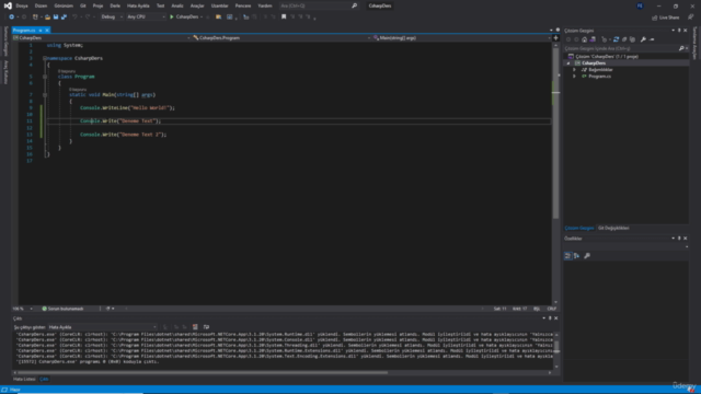 C# Yazılım Dilini Örneklerle Öğrenin – Screenshot 3
