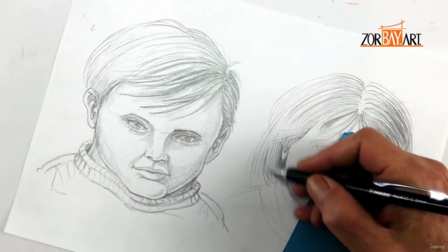 Bebek, Çocuk ve Genç Portre Çizimi / Kid Character Drawing - Screenshot_04