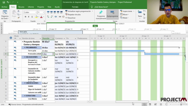 Gestión de costos y tiempos ll (Microsoft Excel y Project) – Screenshot 1