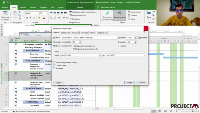 Gestión de costos y tiempos ll (Microsoft Excel y Project) – Screenshot 2