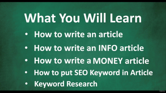 Write Article Content for SEO and Affiliate Marketing Course – Screenshot 3