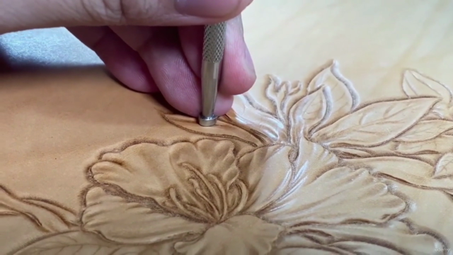 Leather carving azalea – Screenshot 2