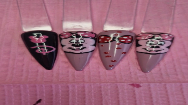 Gel polish nail art. Minnie mouse – Screenshot 1