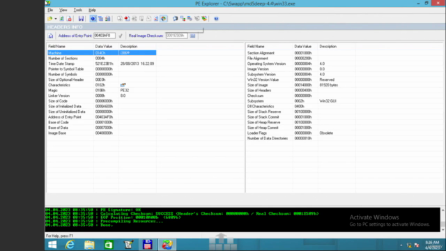 Análisis Estático de malware bajo Windows – Screenshot 1
