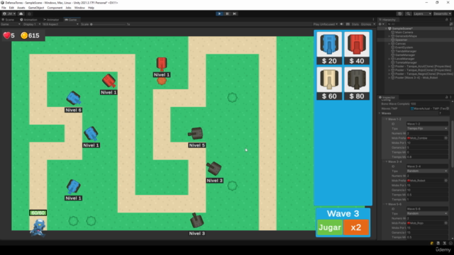 Aprende a crear un videojuego Tower Defense con Unity – Screenshot 1
