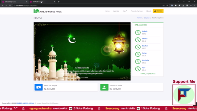 Membangun Sistem Informasi Masjid Dengan Codeigniter 4 – Screenshot 1