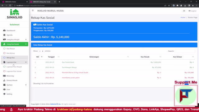 Membangun Sistem Informasi Masjid Dengan Codeigniter 4 – Screenshot 4