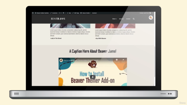 Website Build-Along: Beaver Jams – Screenshot 3