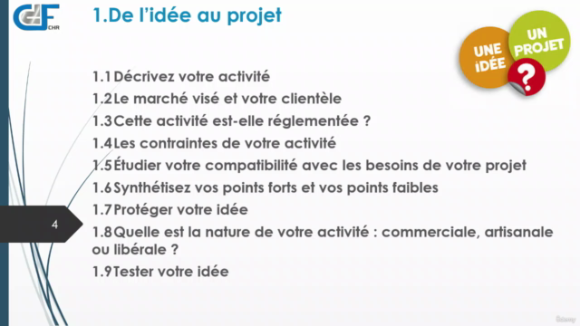 Module 1 - Création d'entreprise : De l'idée au projet – Screenshot 3