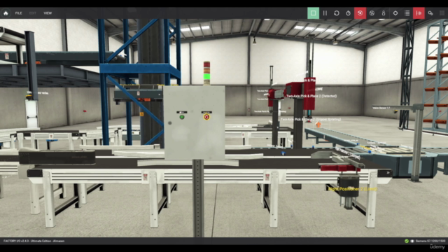 Automatización desde cero con simulador Factory IO – Screenshot 1