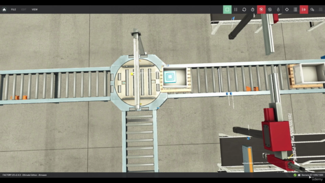 Automatización desde cero con simulador Factory IO – Screenshot 3