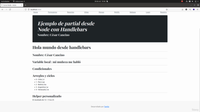 Node, MongoDB, MySQL, Handlebars, APi Rest, Nestjs (2025) – Screenshot 1