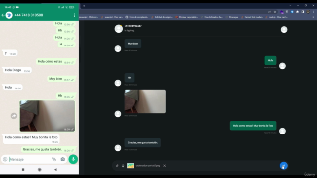 Aprende a crear un chat con el API de WhatsApp, MEAN STACK. – Screenshot 2