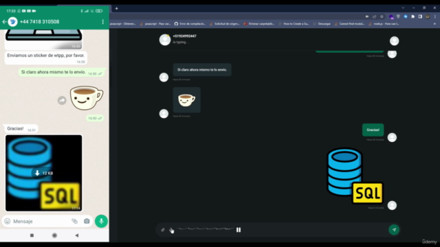 Aprende a crear un chat con el API de WhatsApp, MEAN STACK. – Screenshot 4