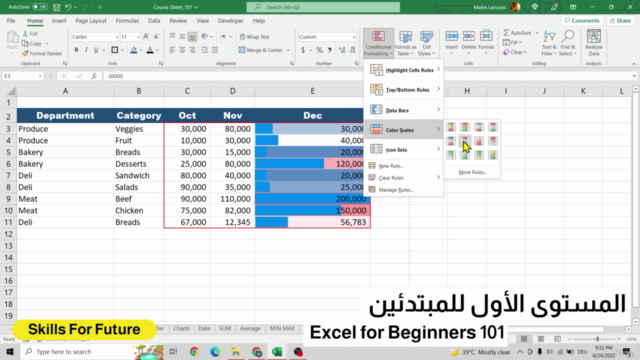 Excel Complete Course أفضل دورة اكسل من الصفر الى الاحتراف – Screenshot 2