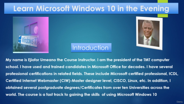 Learn Microsoft Windows 10  in the Evening - Screenshot_01