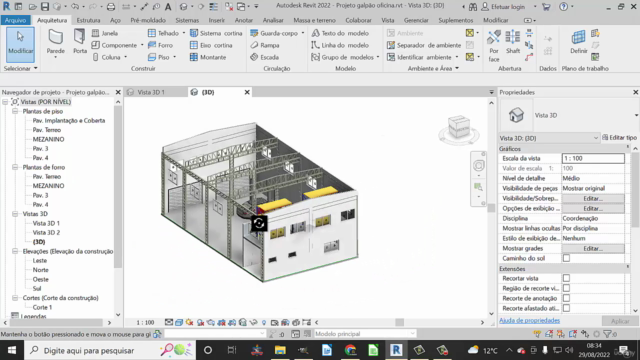 Curso estrutura metálica galpão – Screenshot 2