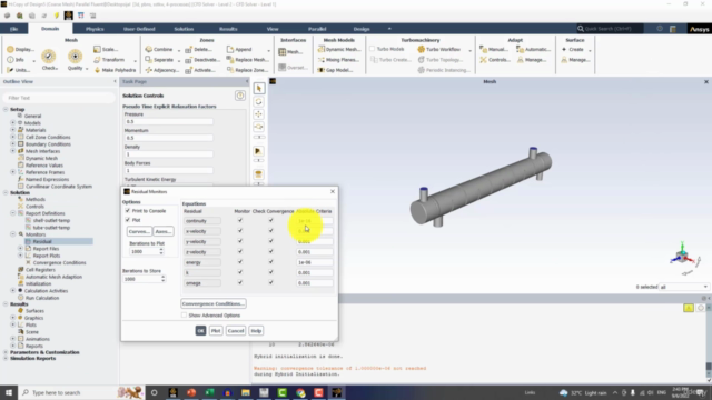Master Heat Exchanger CFD analysis using ANSYS CFD – Screenshot 2