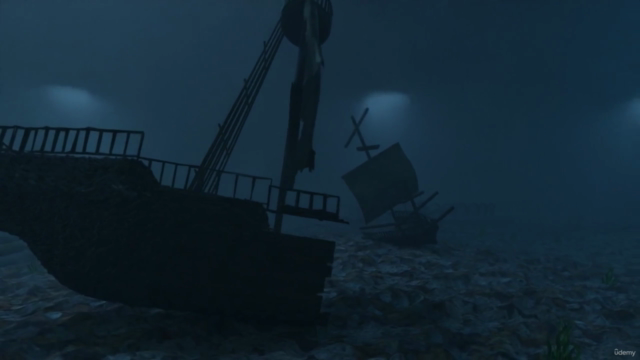 3D Submarine Modeling and Underwater Ancient World Design – Screenshot 1
