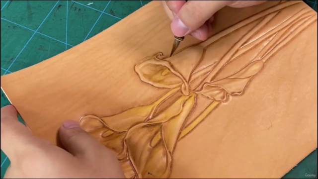 Leather carving Calla Lily Leathercraft – Screenshot 3