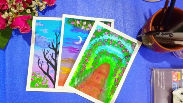 3 Easy Aesthetic Gouache Painting For Beginners – Screenshot 1