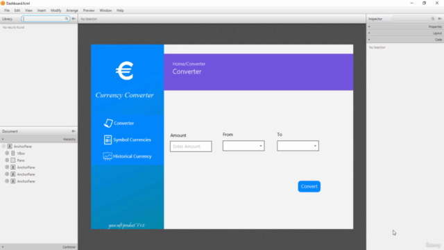 Create A GUI JavaFx Currency Exchange With Clean Java Code – Screenshot 2
