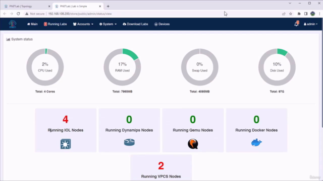 برنامج محاكاة الشبكات PNETLab – Screenshot 4