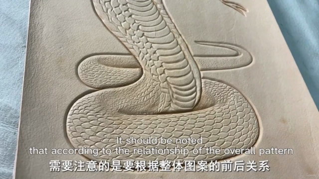 Leather carving Snake Leather craft – Screenshot 1