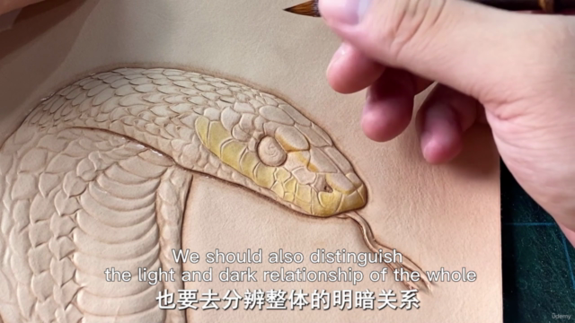 Leather carving Snake Leather craft – Screenshot 3