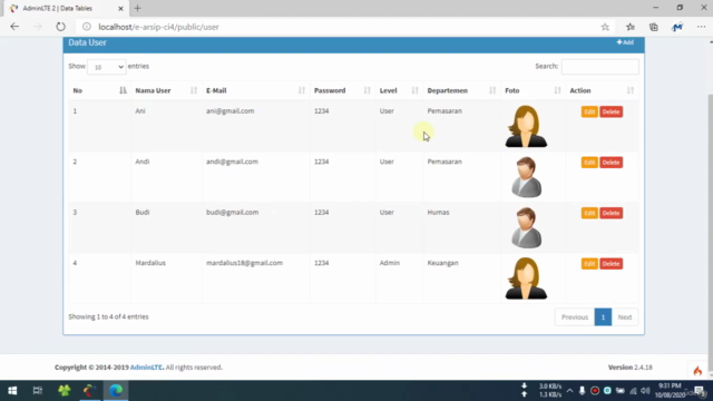 Membangun Aplikasi E-Arsip Dengan Codeigniter 4 – Screenshot 2