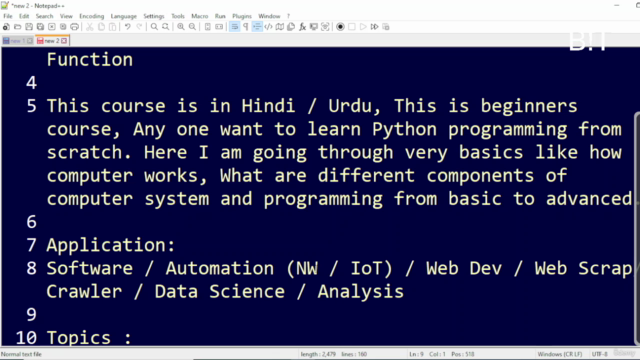 Python Programming Fundamentals For Beginners (Hindi / Urdu) – Screenshot 4