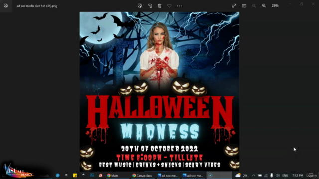 Halloween Promo Poster Graphic Design on Canva. – Screenshot 1