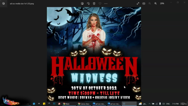 Halloween Promo Poster Graphic Design on Canva. – Screenshot 2