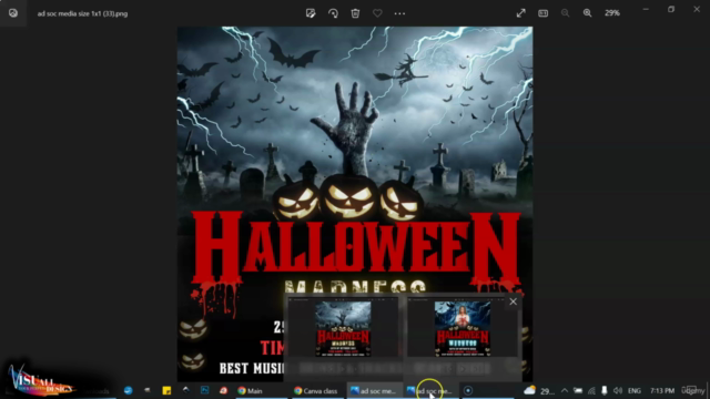 Halloween Promo Poster Graphic Design on Canva. – Screenshot 3