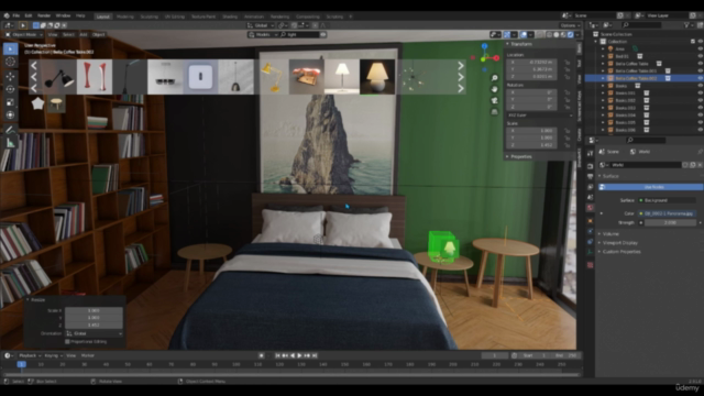 Interior Design and Visualization in Blender for beginners – Screenshot 3