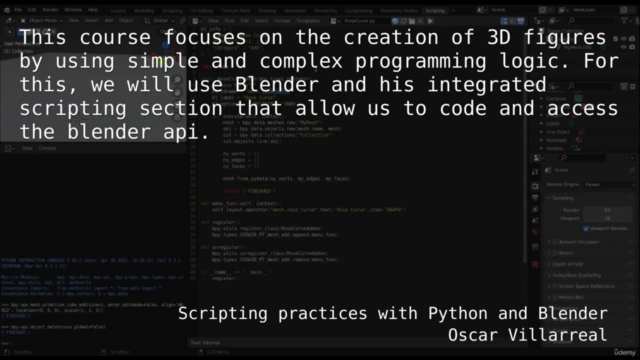 Scripting practices with Python and Blender – Screenshot 2